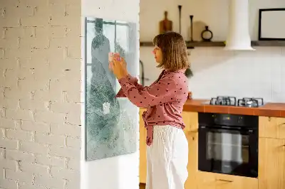 Magnetic writing board stone marble design