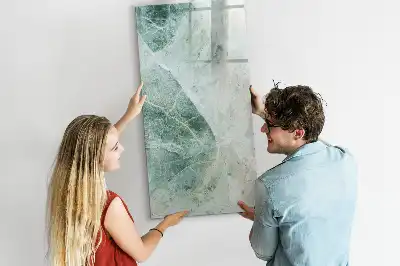 Magnetic writing board stone marble design