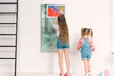 Magnetic writing board stone marble design