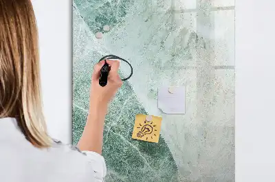 Magnetic writing board stone marble design