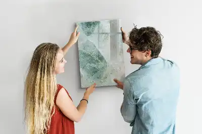 Magnetic writing board stone marble design