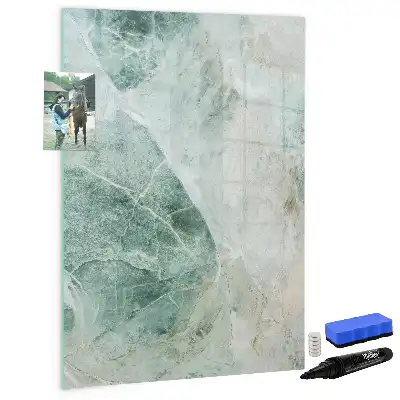 Magnetic writing board stone marble design