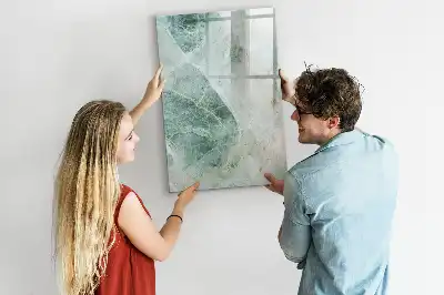 Magnetic writing board stone marble design