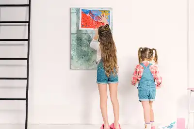 Magnetic writing board stone marble design