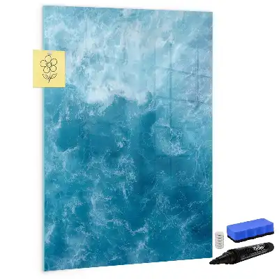 Magnetic erase board with water sea ocean print