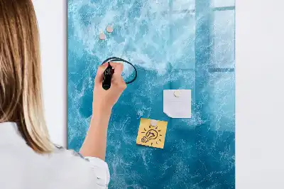 Magnetic erase board with water sea ocean print