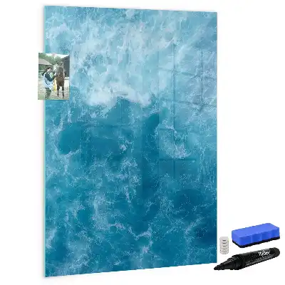 Magnetic erase board with water sea ocean print