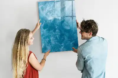 Magnetic erase board with water sea ocean print