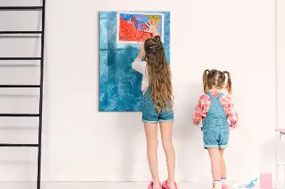Magnetic erase board with water sea ocean print