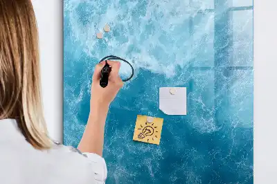 Magnetic erase board with water sea ocean print