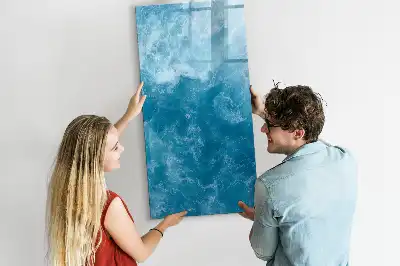 Magnetic erase board with water sea ocean print
