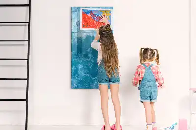 Magnetic erase board with water sea ocean print