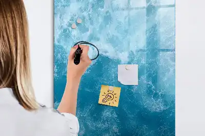 Magnetic erase board with water sea ocean print
