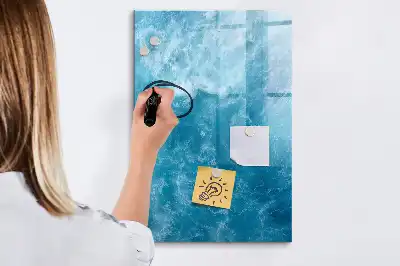 Magnetic erase board with water sea ocean print