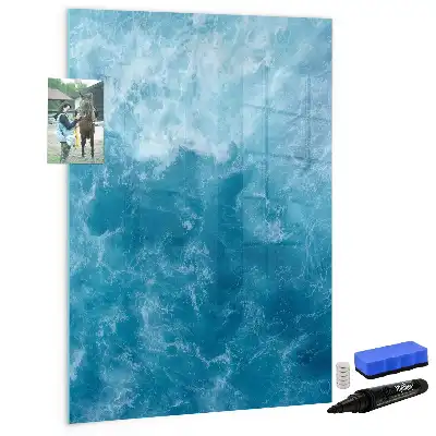 Magnetic erase board with water sea ocean print