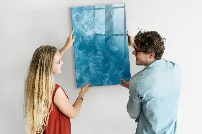 Magnetic erase board with water sea ocean print