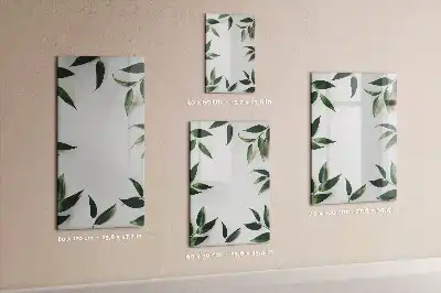 Magnetic writing board with a green leaves frame