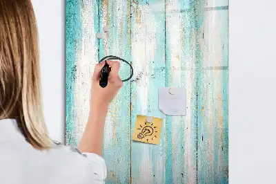 Magnetic erase board in vintage wood