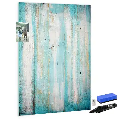 Magnetic erase board in vintage wood