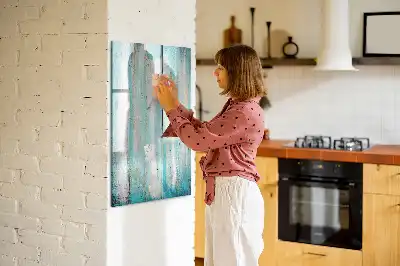 Magnetic erase board in vintage wood
