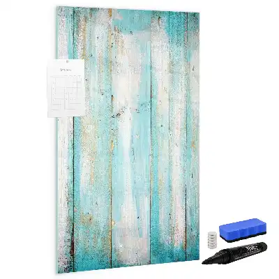 Magnetic erase board in vintage wood