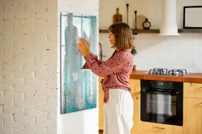 Magnetic erase board in vintage wood