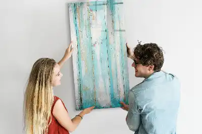 Magnetic erase board in vintage wood