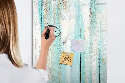 Magnetic erase board in vintage wood