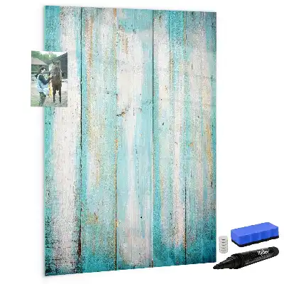 Magnetic erase board in vintage wood