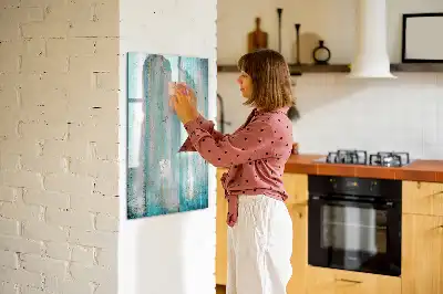 Magnetic erase board in vintage wood