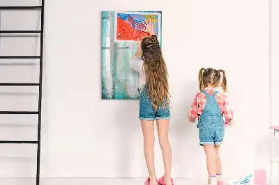 Magnetic erase board in vintage wood