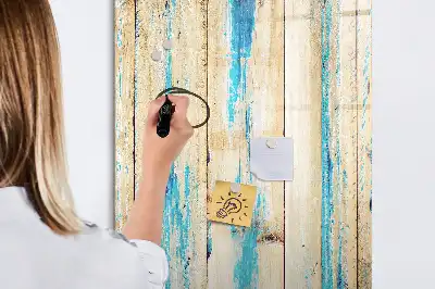 Magnetic writing board in antique wood
