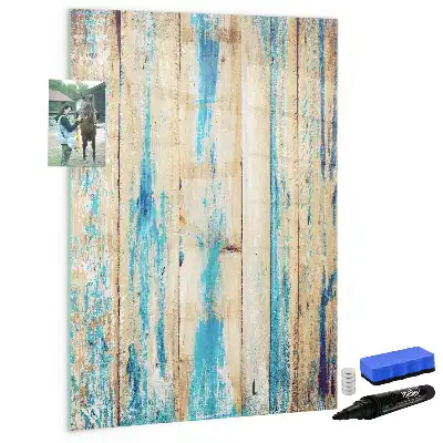Magnetic writing board in antique wood
