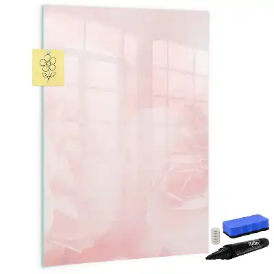 Magnetic writing board roses design