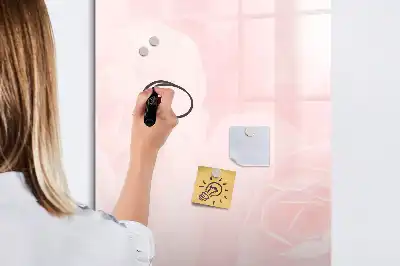 Magnetic writing board roses design