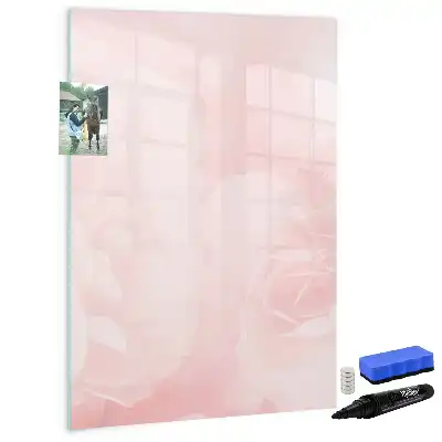 Magnetic writing board roses design