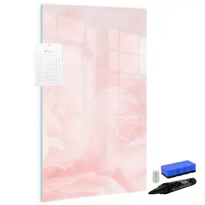 Magnetic writing board roses design