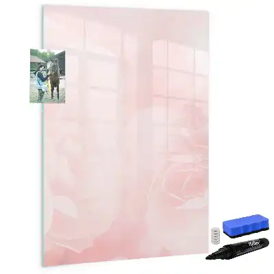 Magnetic writing board roses design