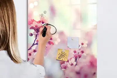 Magnetic erase board Spring flowers
