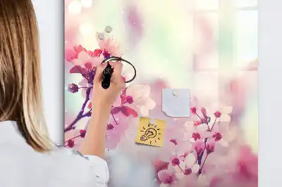 Magnetic erase board Spring flowers