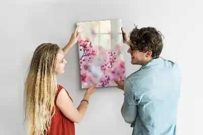Magnetic dry erase board spring flowers design