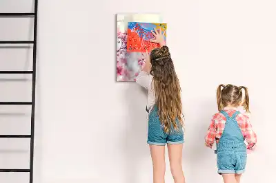Magnetic erase board Spring flowers