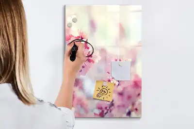 Magnetic erase board Spring flowers