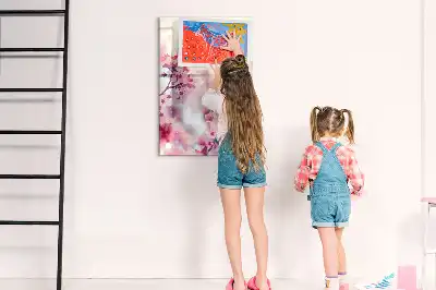 Magnetic erase board Spring flowers