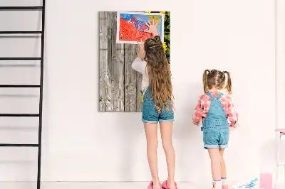 Magnetic writing board Sunflowers on wood