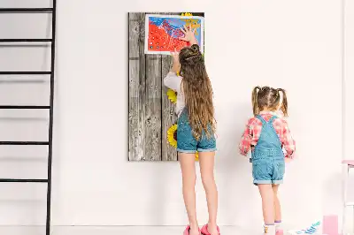 Magnetic writing board Sunflowers on wood