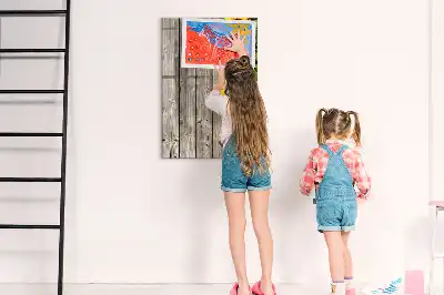 Magnetic writing board Sunflowers on wood