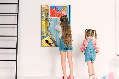 Magnetic writing board for beach accessories