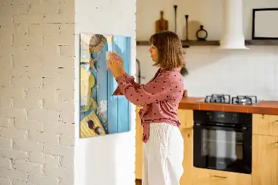 Magnetic writing board for beach accessories