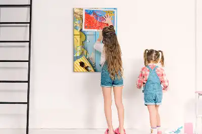Magnetic writing board for beach accessories
